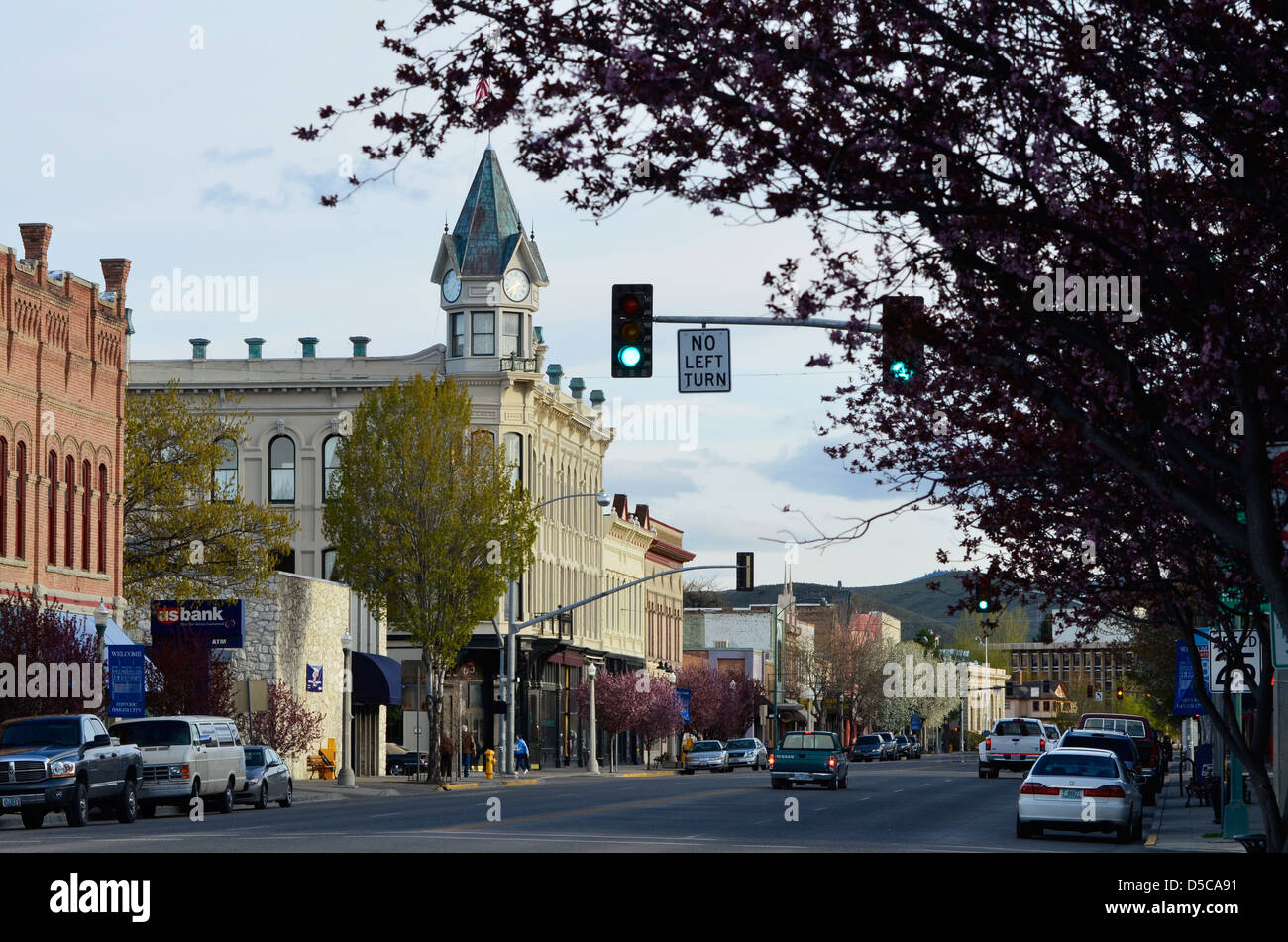 Innenstadt von Baker City, Oregon. Stockfoto