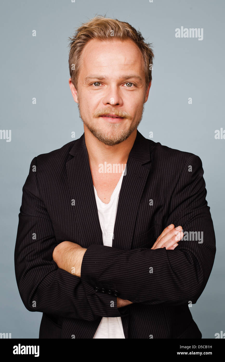 Matthias Koeberlin bei einem Fototermin für den Film "Laconia" im Kempinski Hotel Atlantic. Hamburg, Deutschland - 28.09.2011. Stockfoto