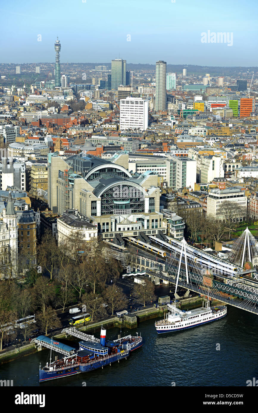 Charing Cross train Station, London, England, UK Stockfoto