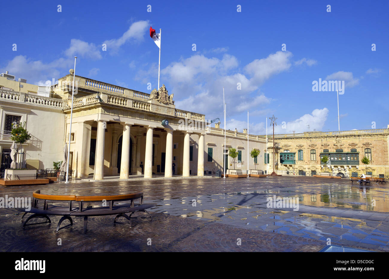 Main Guard Schlossplatz, Valletta, Malta Stockfoto