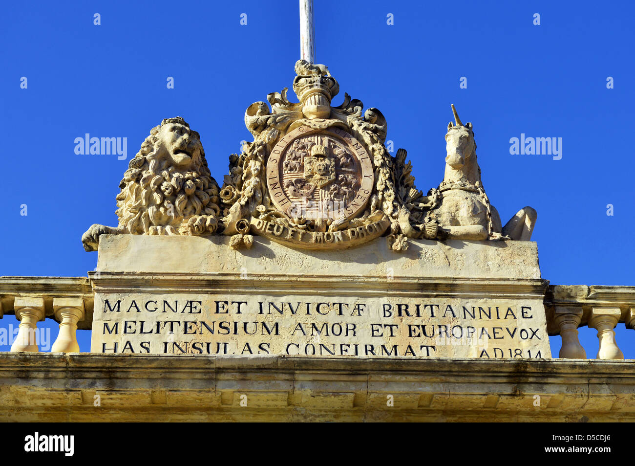 Main Guard Schlossplatz, Valletta, Malta Stockfoto