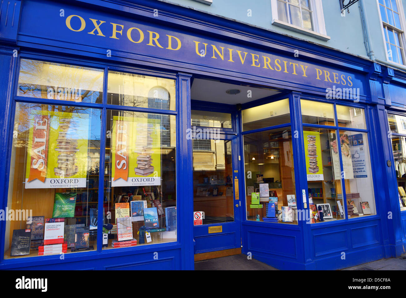 Oxford University Press Bookshop. Stadt von Oxford, England, UK Stockfoto