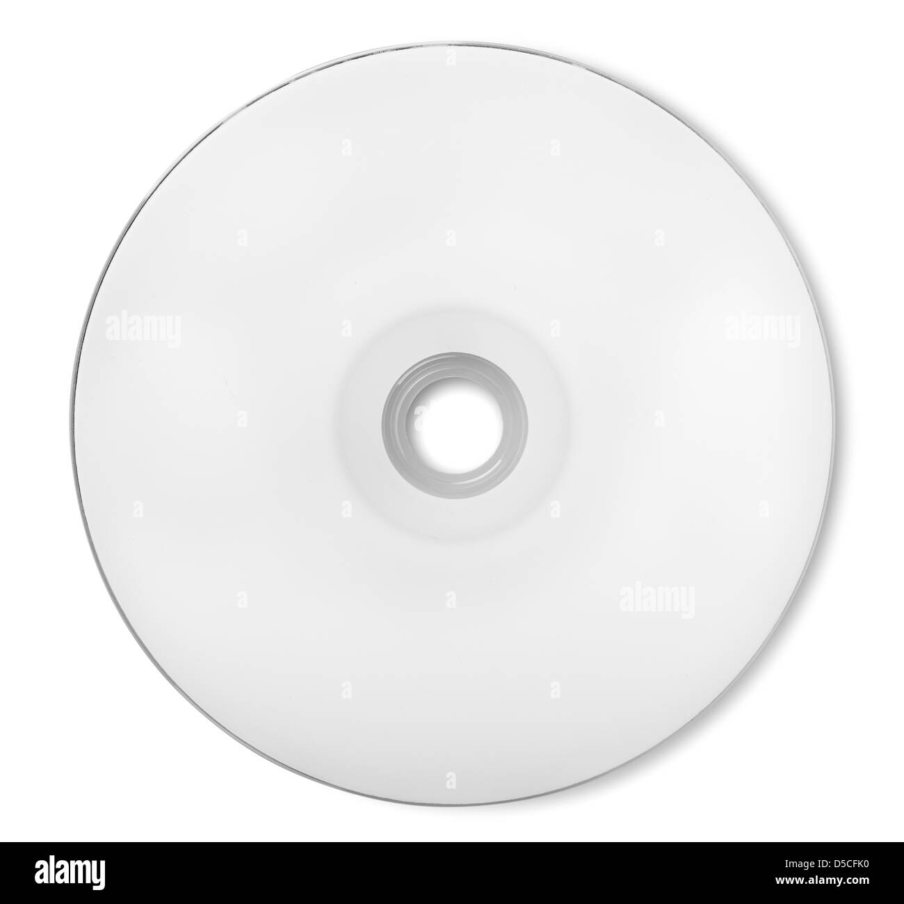Weiß CD-ROM isoliert auf weißem Hintergrund. Clipping-Pfad Stockfoto