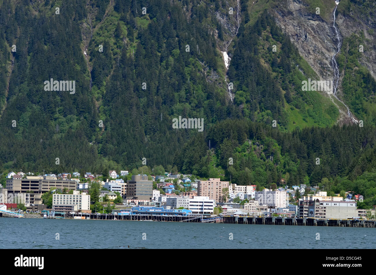 Die Stadt von Juneau, Alaska. Stockfoto