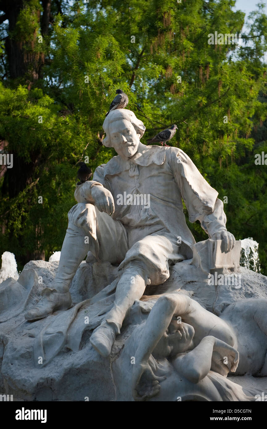 Statue des französischen Dichters Pierre Goudouli, Toulouse Stockfoto