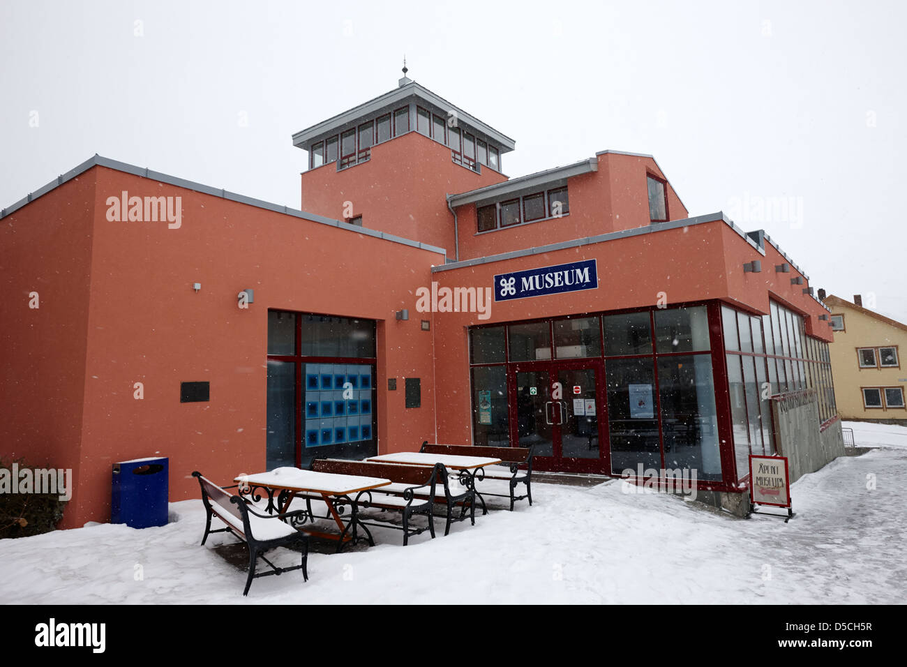 Museum des Wiederaufbaus in Hammerfest Finnmark-Norwegen-Europa Stockfoto