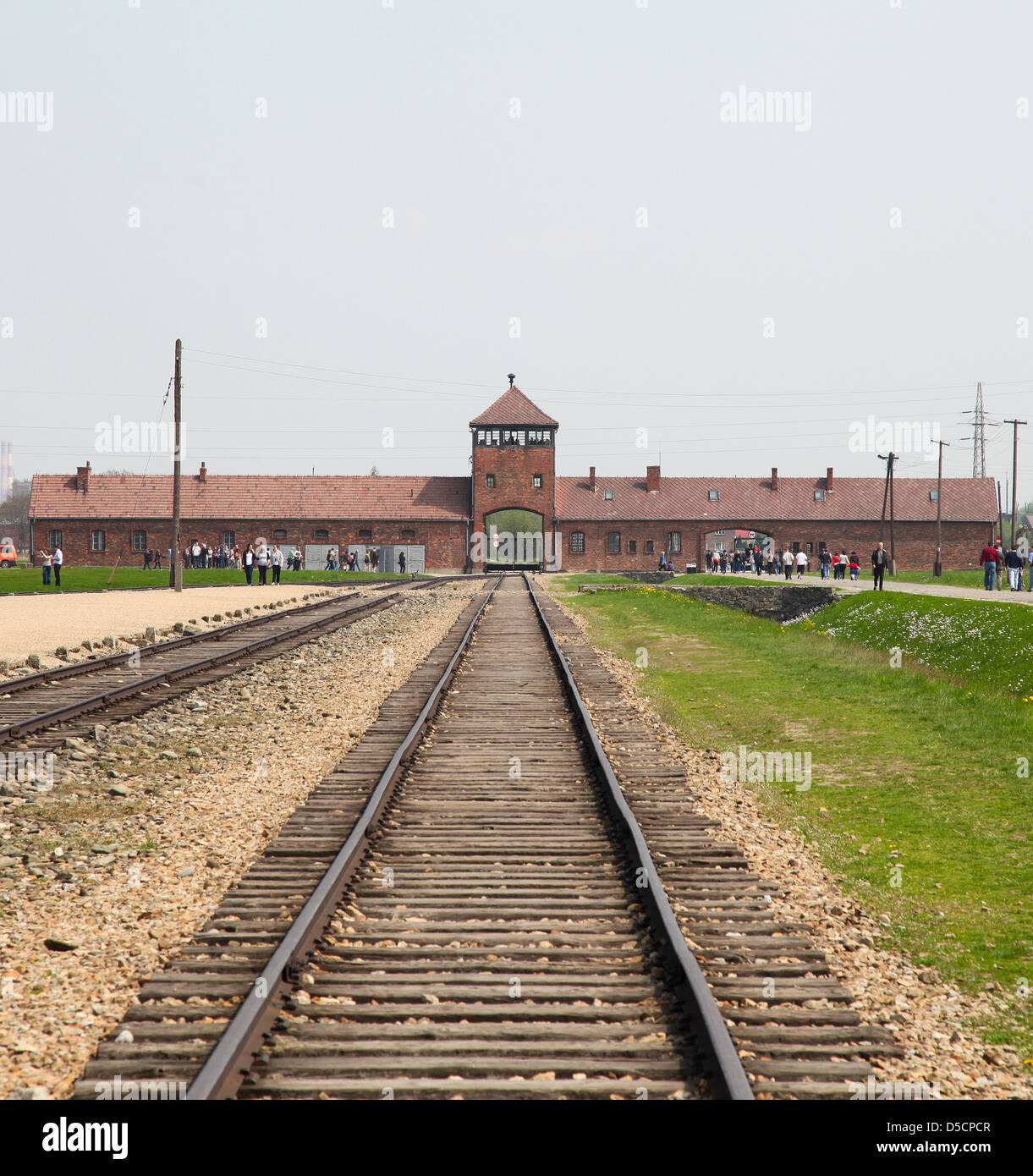 Lager Auschwitz, einem ehemaligen Nazi-Vernichtungslager in Polen. Stockfoto