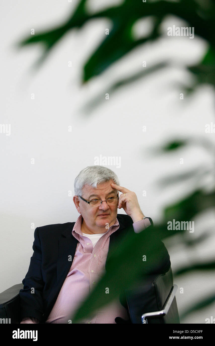 Berlin, Deutschland, Joschka Fischer, der grünen Partei, ehemaliger Minister für auswärtige Angelegenheiten Stockfoto