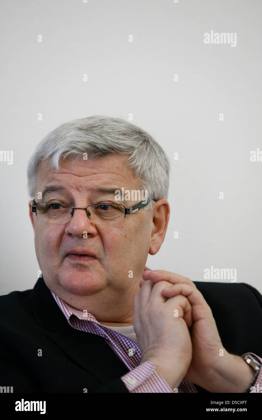 Berlin, Deutschland, Joschka Fischer, der grünen Partei, ehemaliger Minister für auswärtige Angelegenheiten Stockfoto