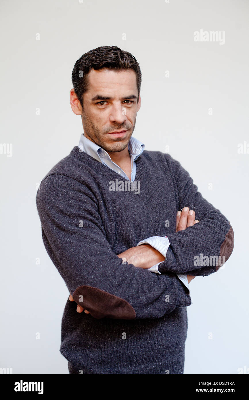 Tobias Oertel bei einem Fototermin für den Film "Es ist ch Nicht Vorbei' auf Das Lichtwerk Hamburg, Deutschland - 16.09.2011 Stockfoto