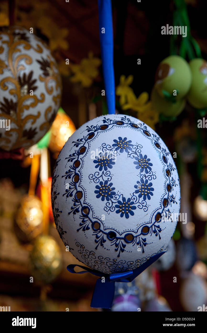 Original Tschechische Easter Eggs, Traditionen, Urlaub, Prag Tschechische Republik Stockfoto