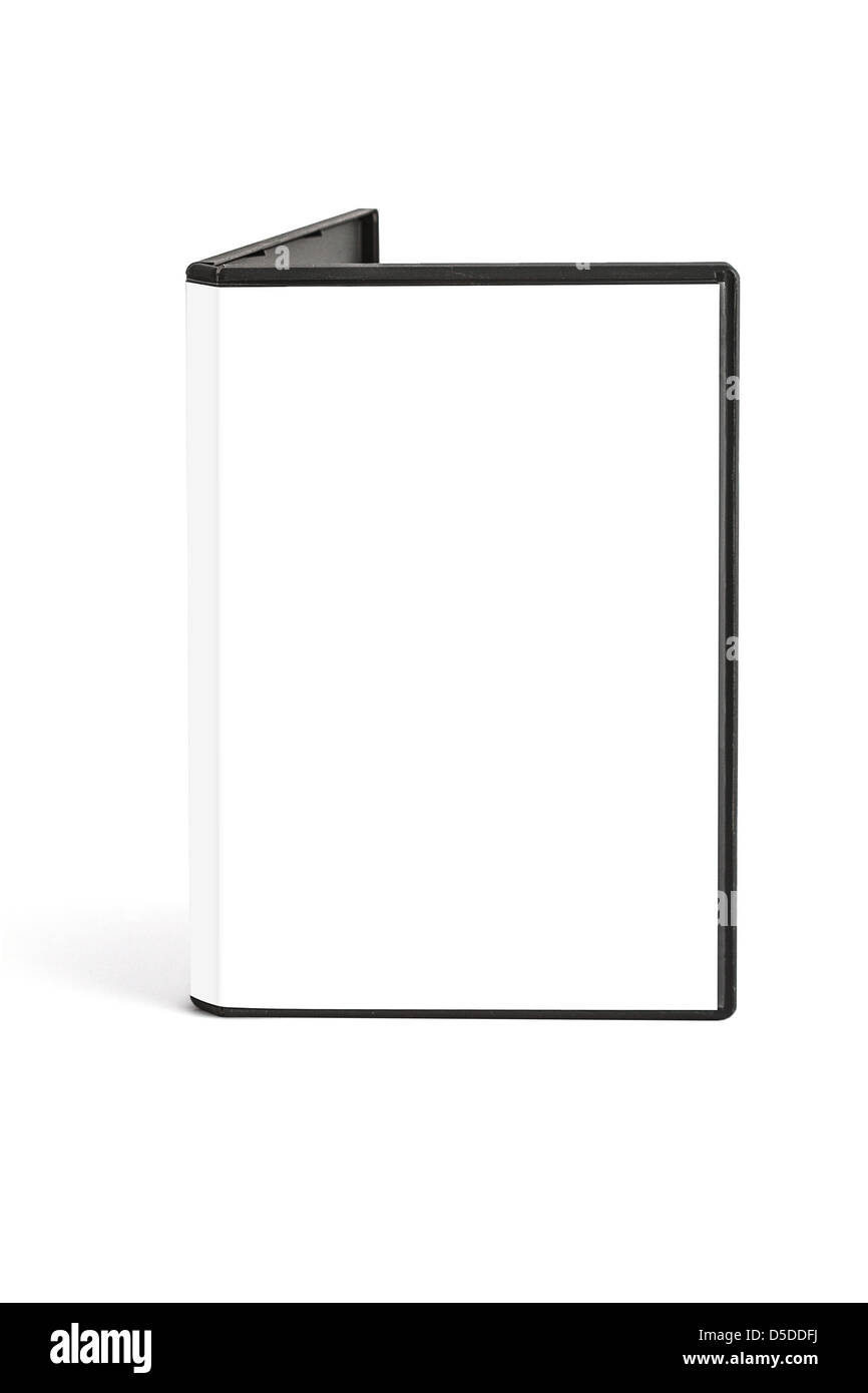 DVD-Box mit leeren weißen Abdeckung Stockfoto