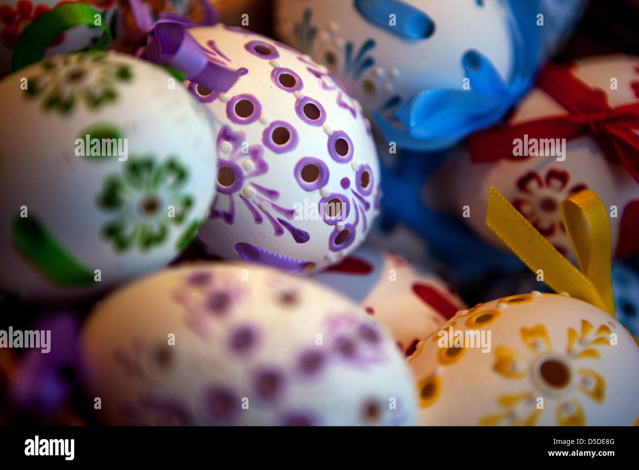 Original Tschechische Easter Eggs, Traditionen, Urlaub, Prag Tschechische Republik Stockfoto