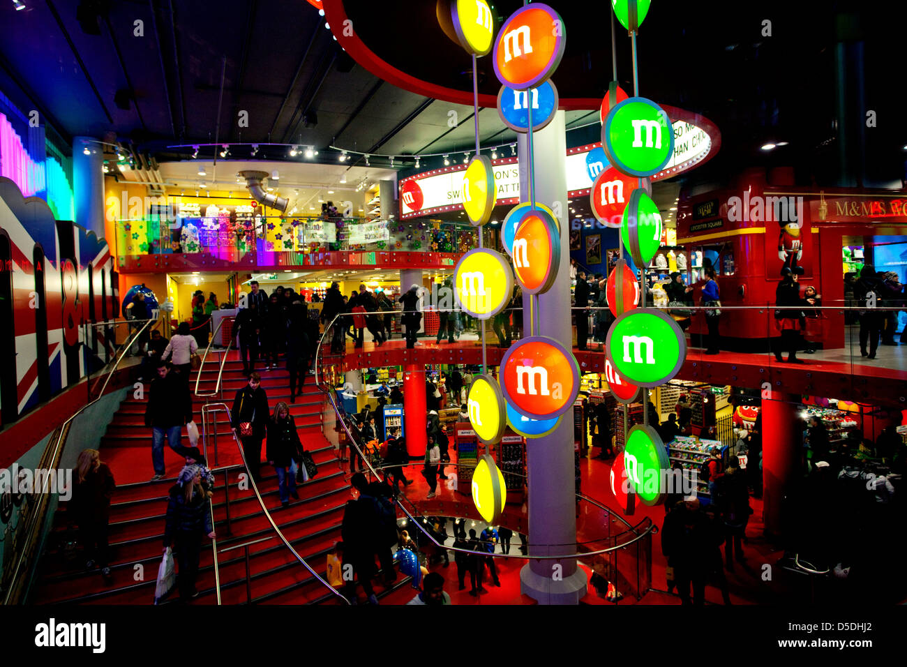 M & M' Welt, Leicester Square, London Stockfoto