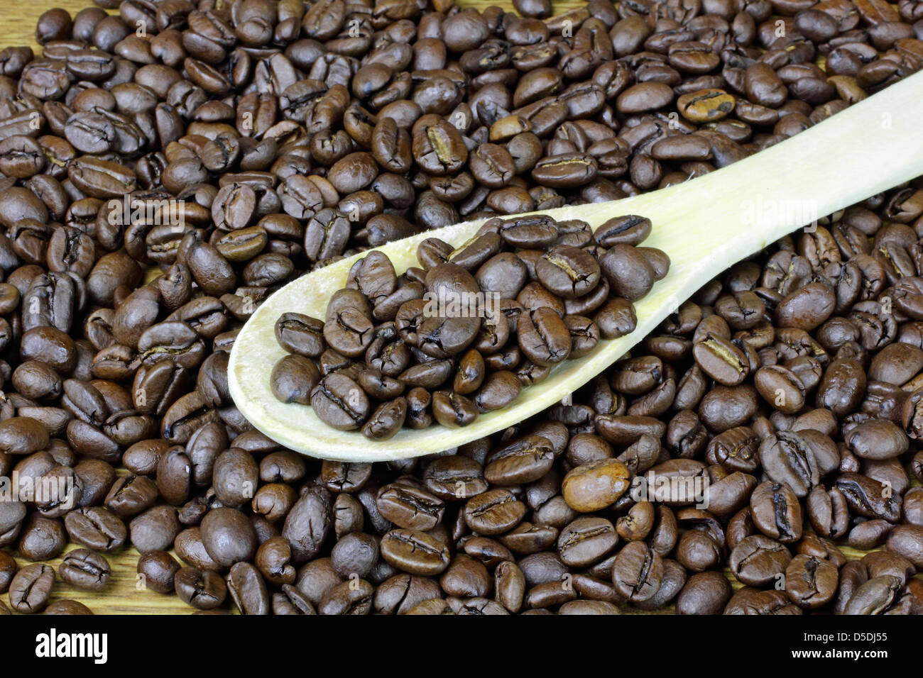 Körner von Kaffee Stockfoto