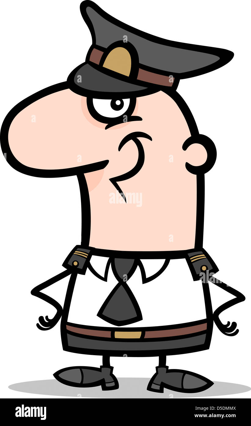 Cartoon Character Funny Policeman Stockfotos & Cartoon Character Funny