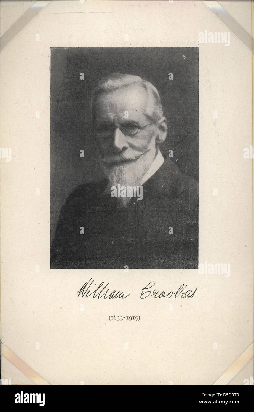 Porträt von William Crookes (1832-1919), Chemiker und Physiker Stockfoto