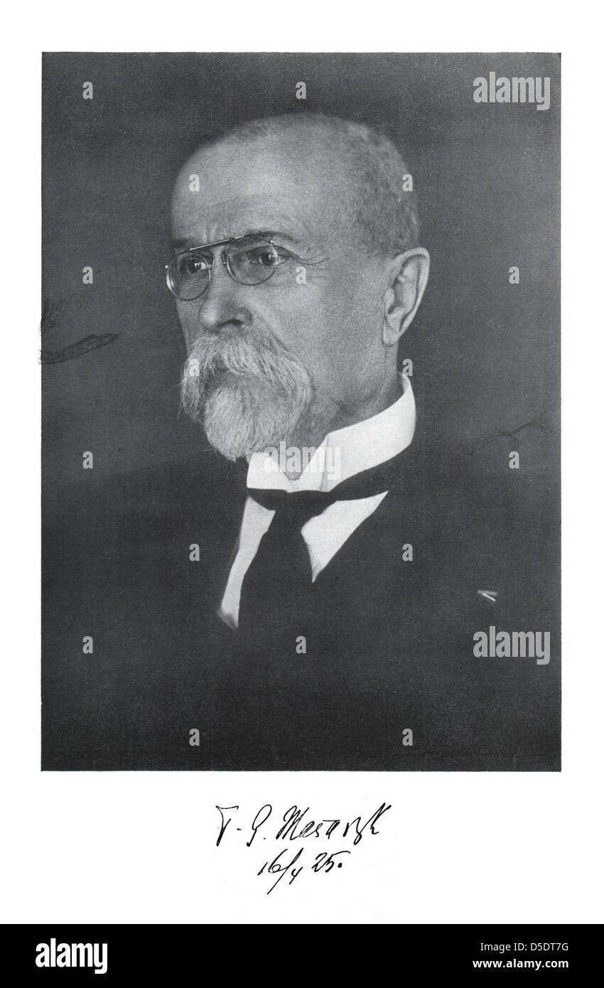 Porträt von Tomás Garrigue Masaryk (1850-1937), Philosoph Stockfoto