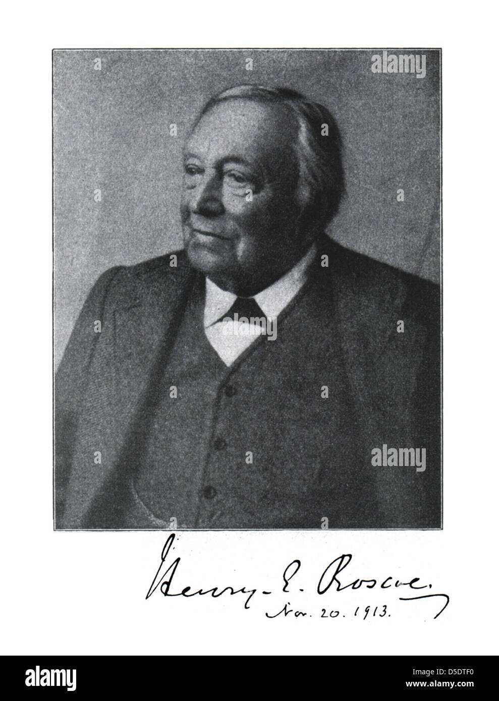 Porträt von Henry Enfield Roscoe (1833-1915), Chemiker Stockfoto