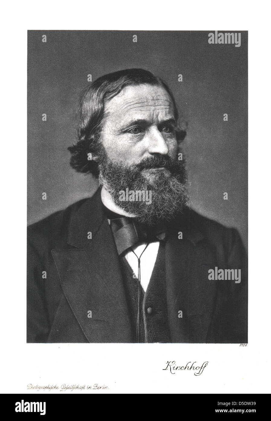 Porträt von Gustav Kirchhoff (1824-1887), Physiker Stockfoto
