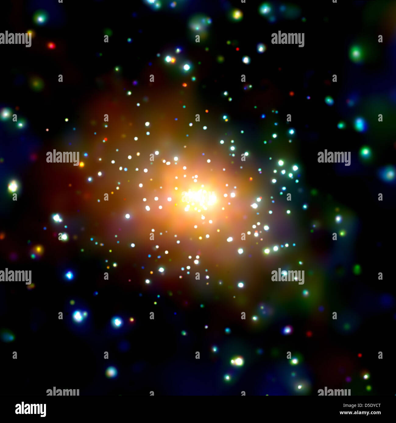 Andromeda-Galaxie (M31): Jetzt wird's heiss in Andromedas Mitte Stockfoto Andromeda-Galaxie (M31): Jetzt wird's heiss in Andromedas Mitte Stockfoto