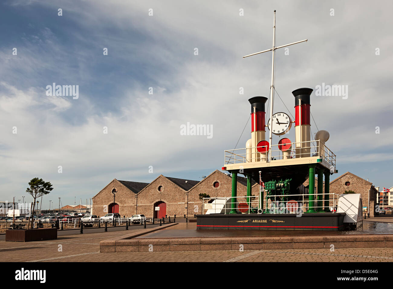 Dampfantrieb Uhr Ariadne, St. Helier, Jersey, Kanalinseln, Großbritannien Stockfoto