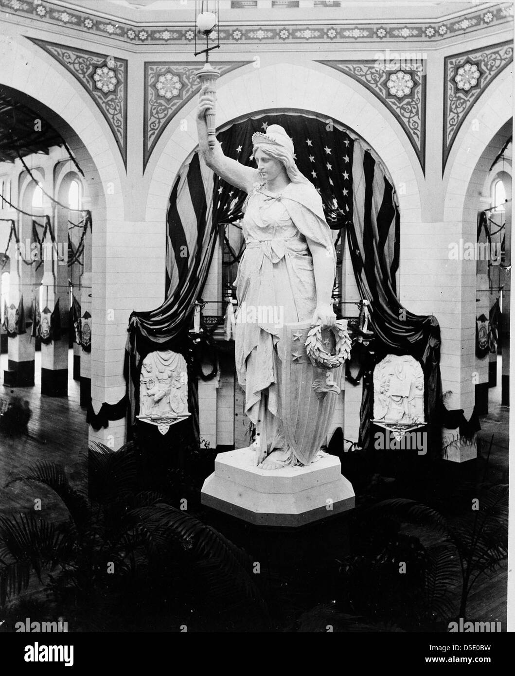 Statue of America in the US National Museum eingerichtet für Garfield Inaugural Ball Stockfoto