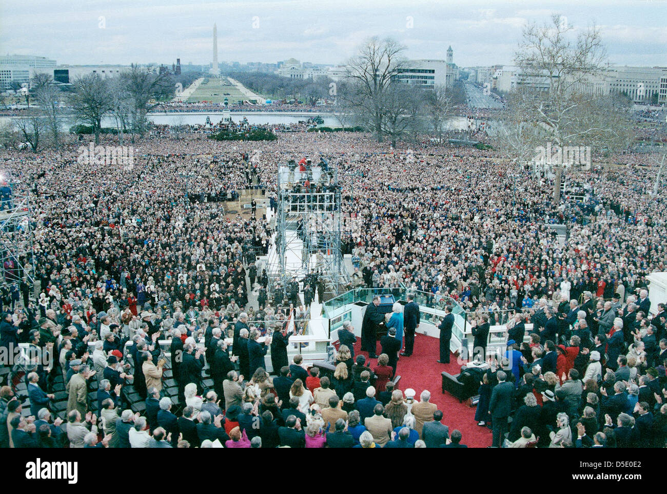 1989 Amtseinführung, George H. W. Bush, Eröffnungsfeier, Capitol, Vereidigung Stockfoto