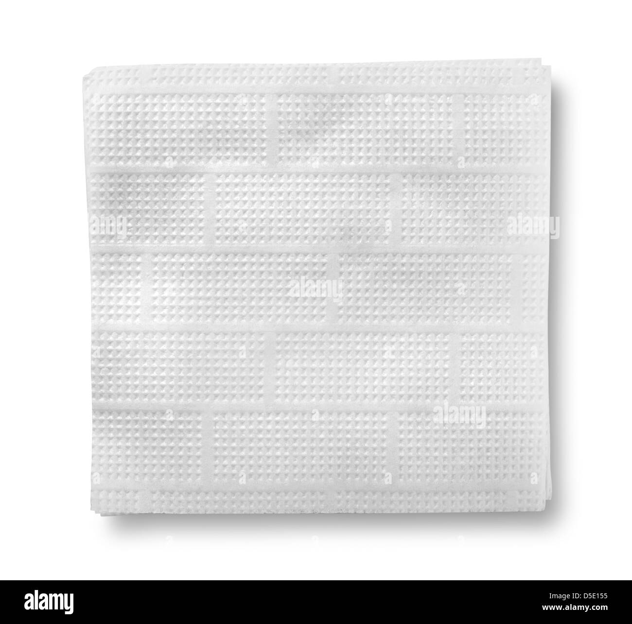 Papierservietten isoliert auf einem weißen Hintergrund. Clipping-Pfad Stockfoto