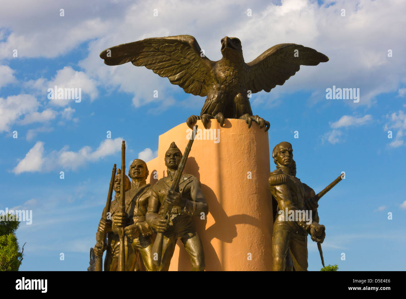 Statue in Unabhängigkeit Plaza, Merida, Bundesstaates Yucatán, Mexiko Stockfoto