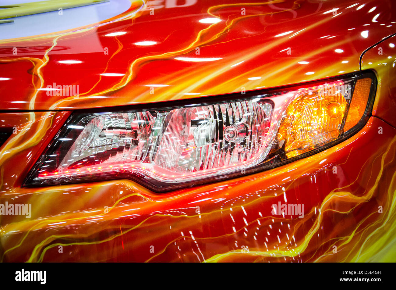 Kia-Flamme bei Baltimore-Auto-Show Stockfoto