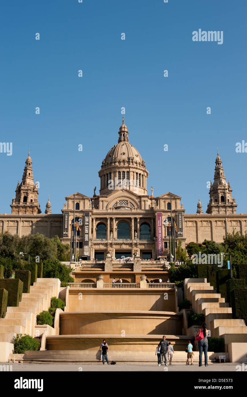 Museu Nacional d ' Art de Catalunya oder die nationale katalanische Kunstmuseum in der Palau Nacional untergebracht Stockfoto