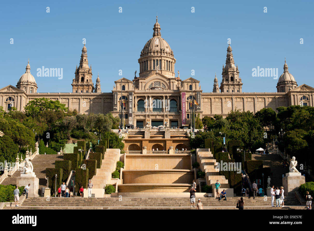 Museu Nacional d ' Art de Catalunya oder die nationale katalanische Kunstmuseum in der Palau Nacional untergebracht Stockfoto