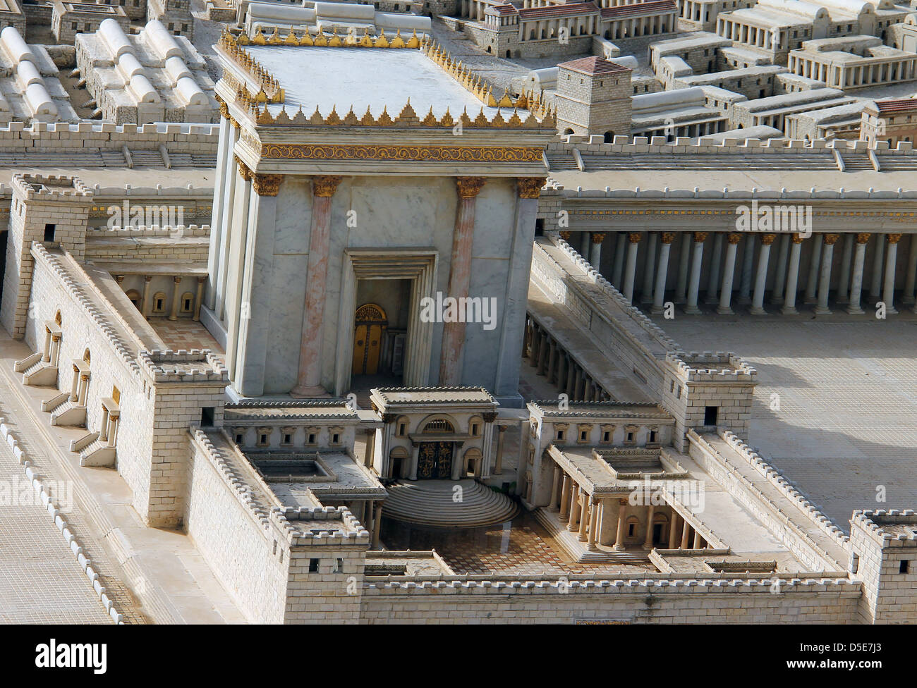 Zweiten Tempels. Modell des alten Jerusalem. Israel-Museum Stockfoto