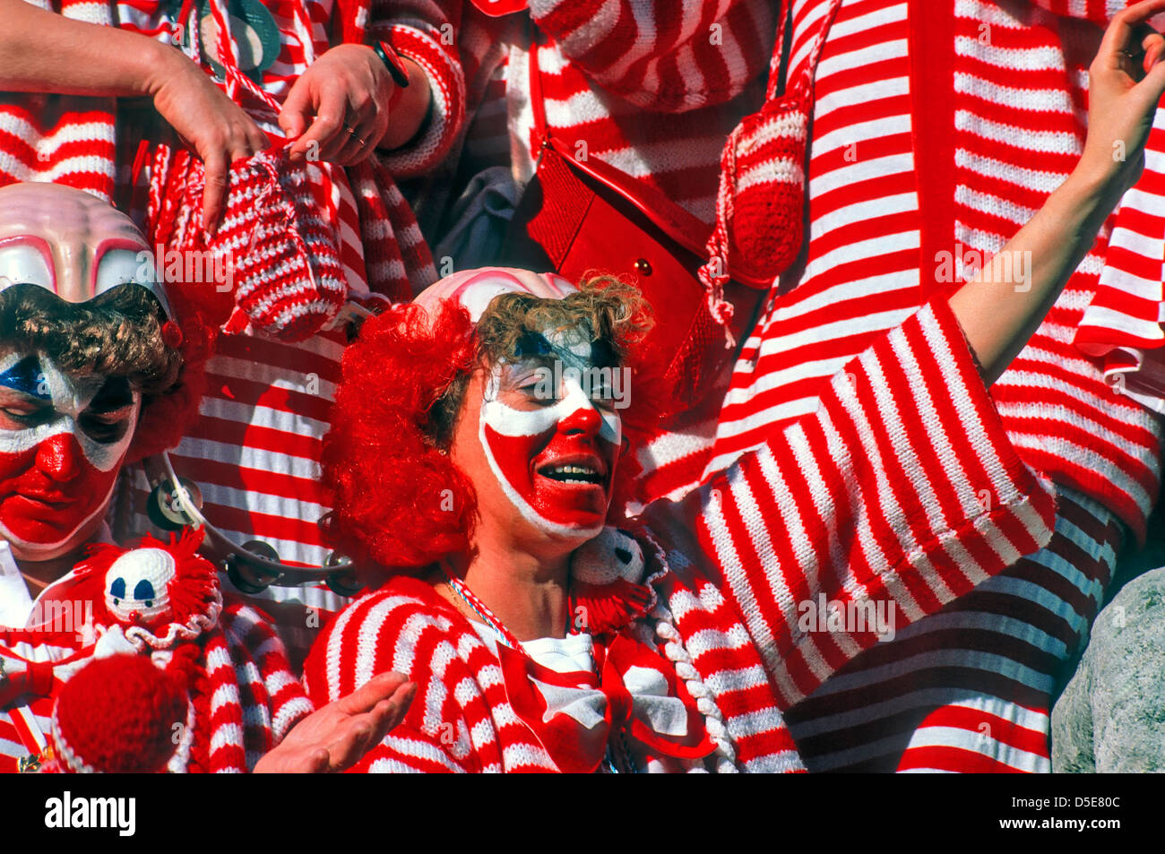 Gruppe von Clowns am Kölner Karneval Stockfoto