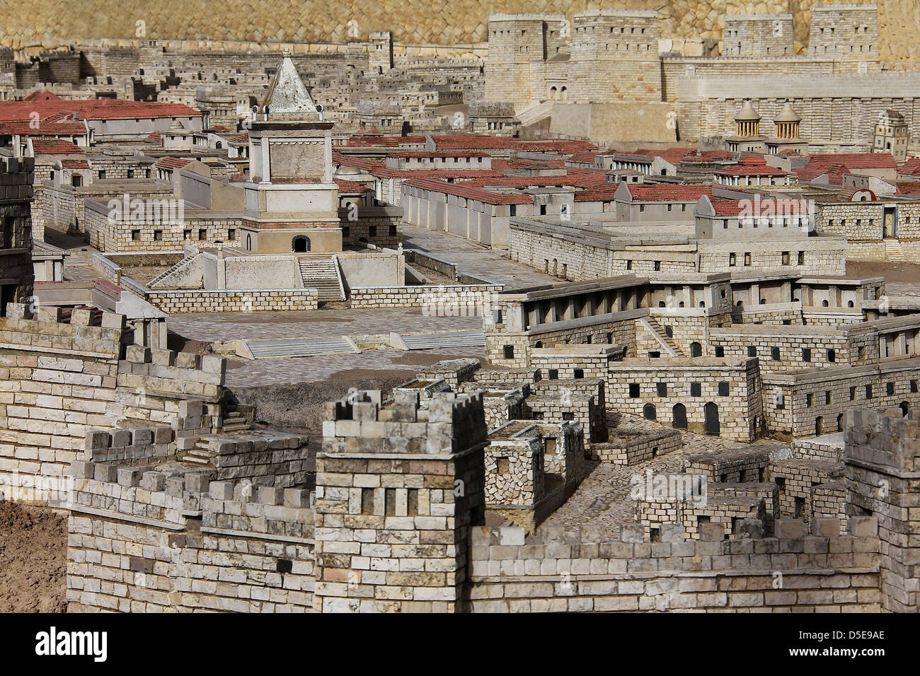 Modell des alten Jerusalem. Israel-Museum Stockfoto