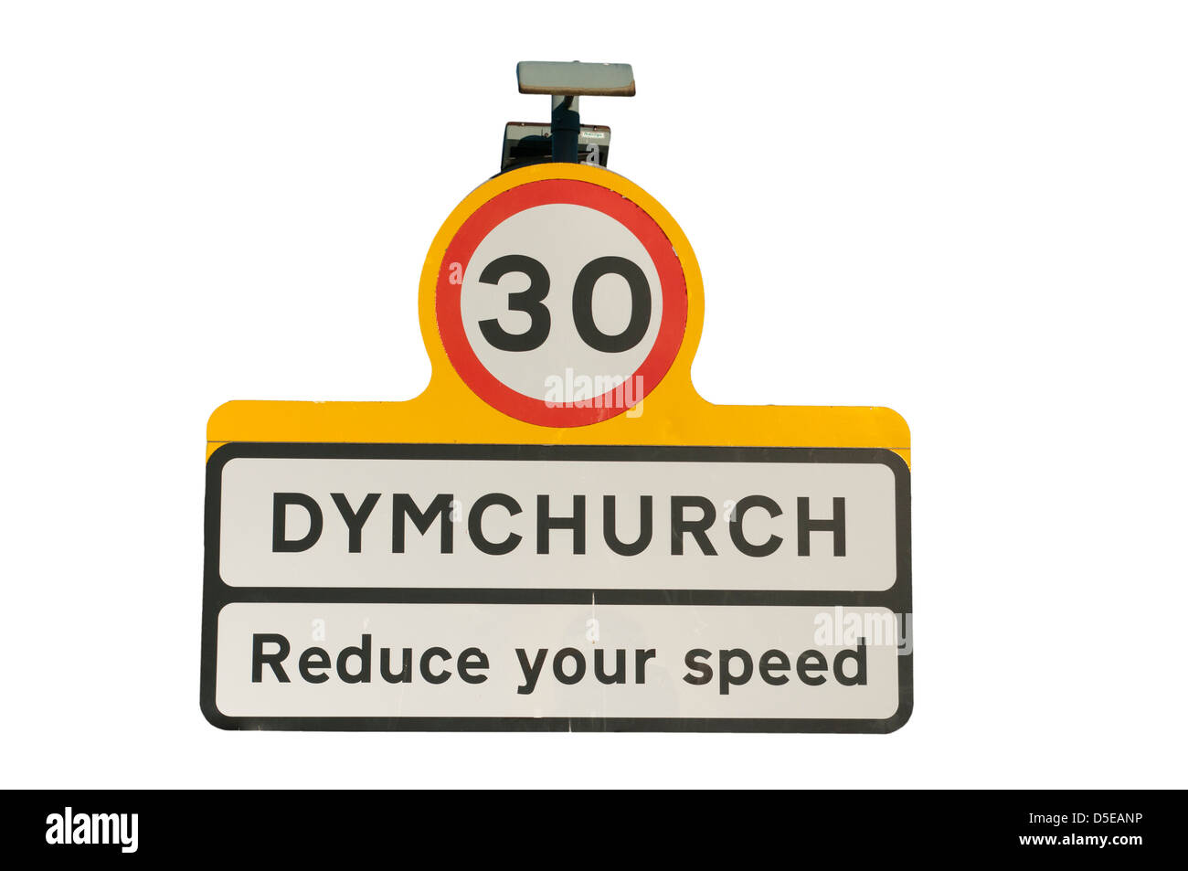 Dymchurch Kent UK Stadt Städte unterzeichnen Zeichen Stockfoto