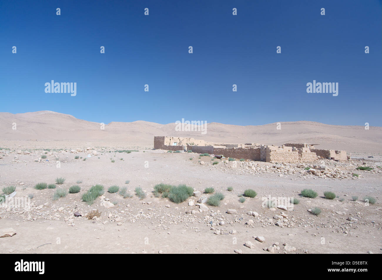 Beduinen-Haus in der syrisch-arabischen Wüste (syrische Wüste), Syrien Stockfoto