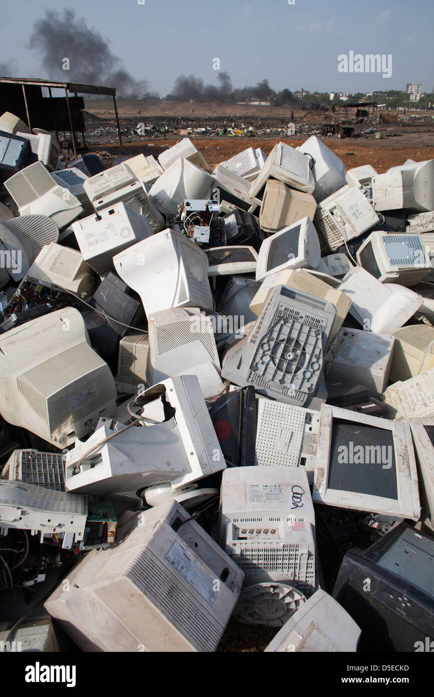 E-Schrott in Agbogbloshie Dump, Accra, Ghana. Stockfoto