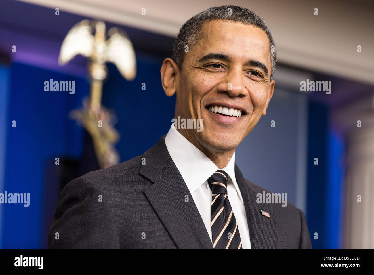 US-Präsident Barack Obama fordert Kongress passieren eine kleine Packung Ausgabenkürzungen und Steuerreform. Stockfoto