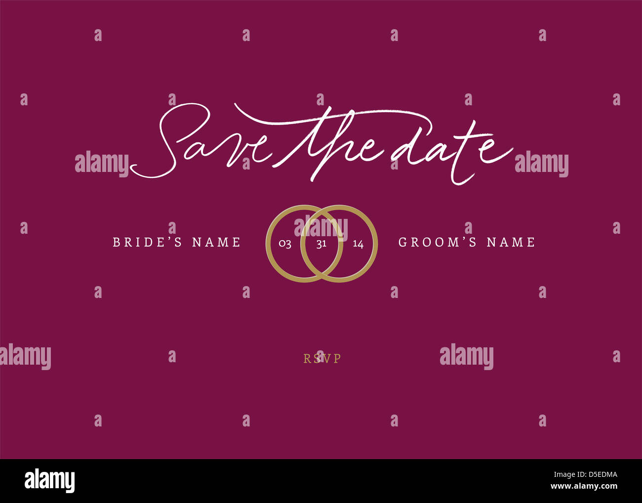 Speichern Sie das Datum in der Kalligraphie Stockfoto