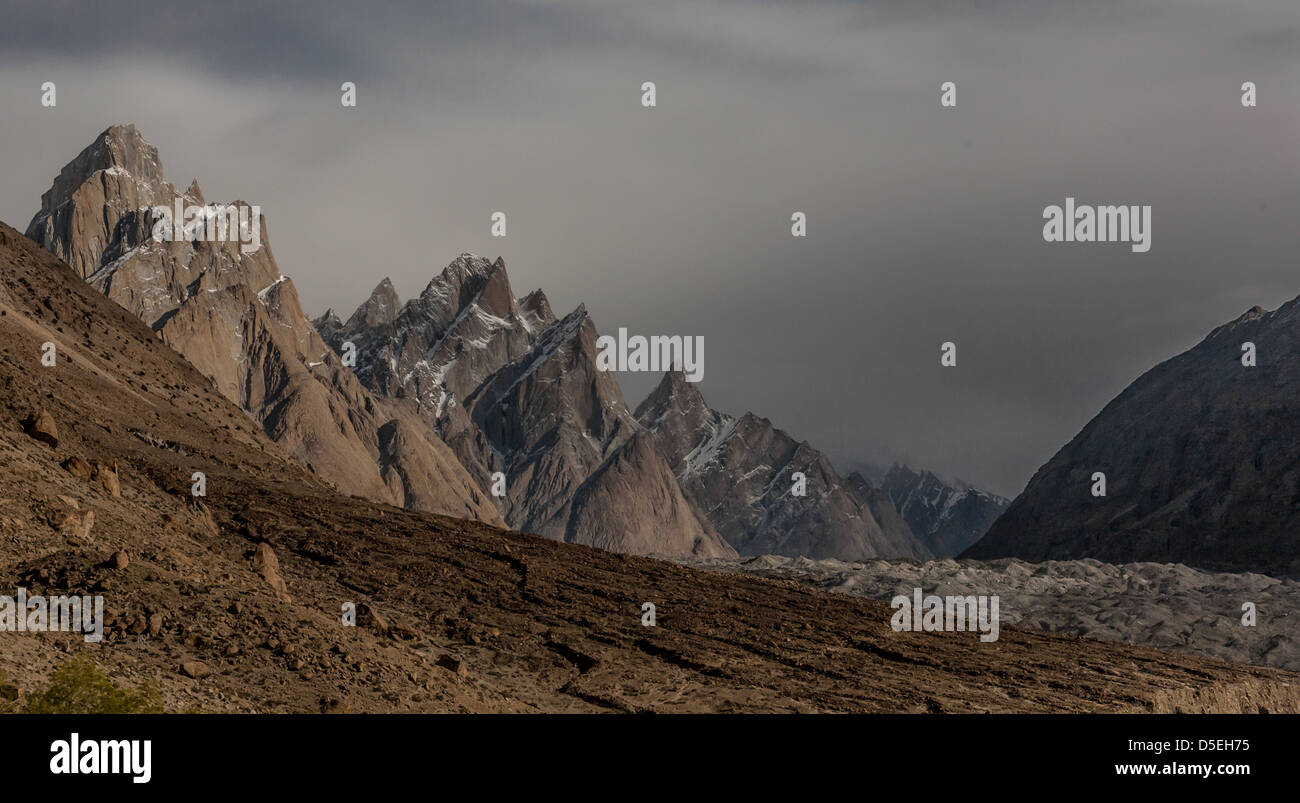 Beginn des Baltoro Gletscher Stockfoto