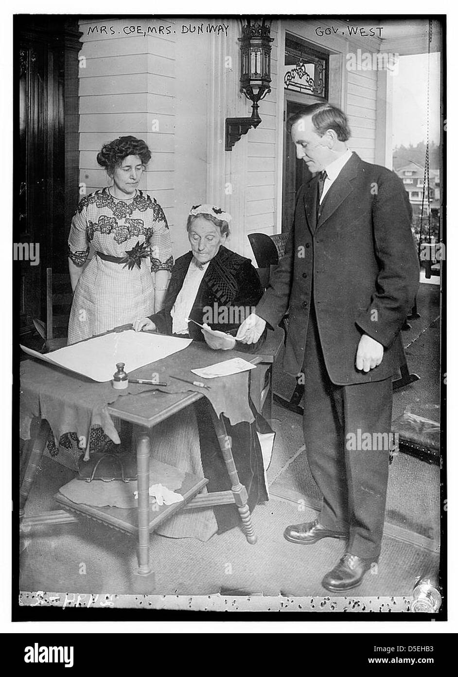 Frau Duniway, Frau Coe Gouverneur West (LOC) Stockfoto