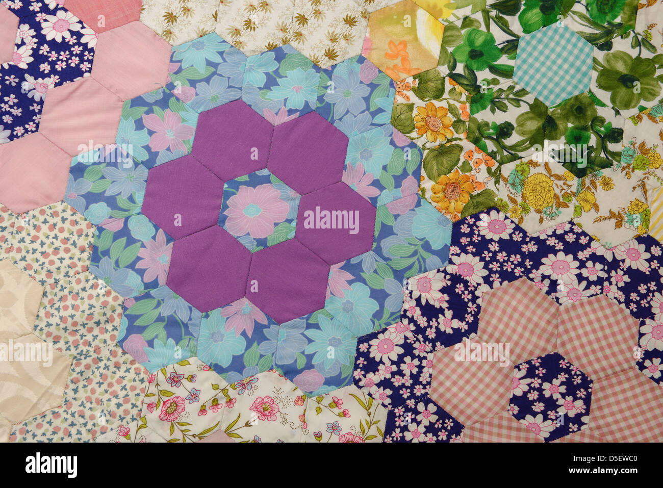 Patchwork Quilt detail Stockfoto