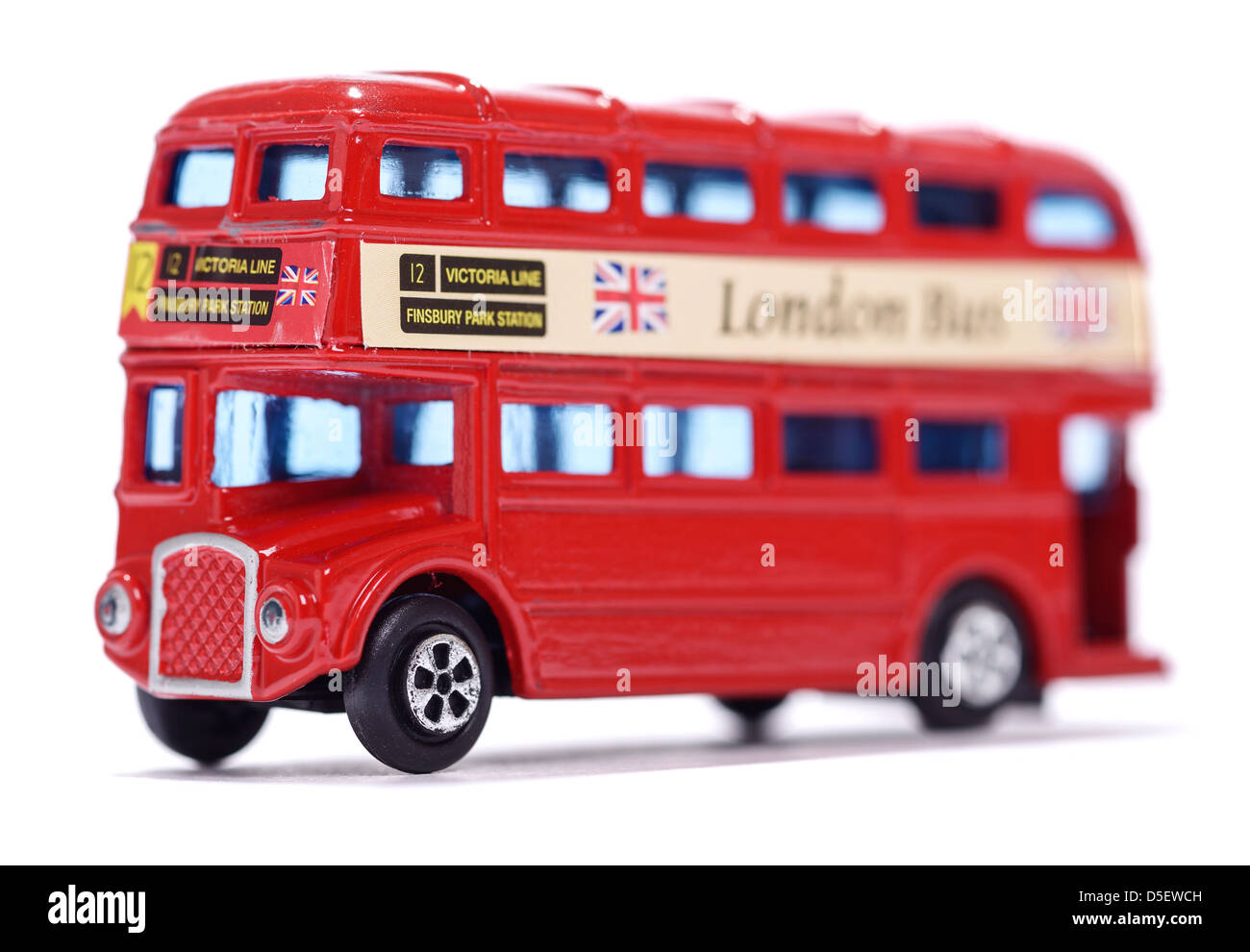 London-Bus Spielzeug rot Stockfoto