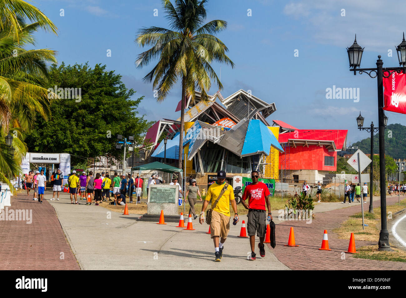 Ironman 70.3 Wettbewerb 2013. Amador Causeway, Panama City, Republik von Panama, Mittelamerika Stockfoto
