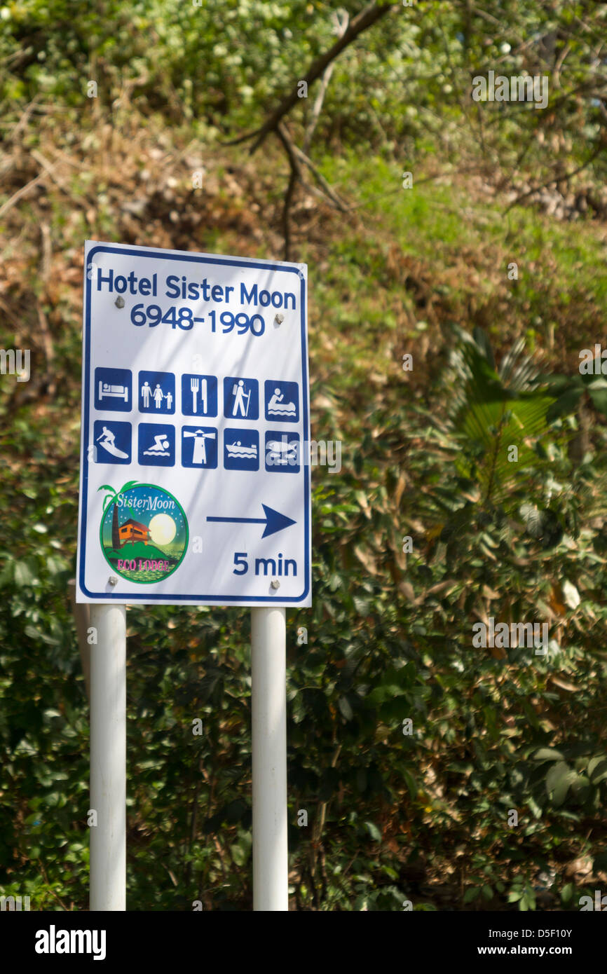 Sister Moon Hotel, Isla Grande, Doppelpunkt, Republik oder Panama, Mittelamerika Stockfoto