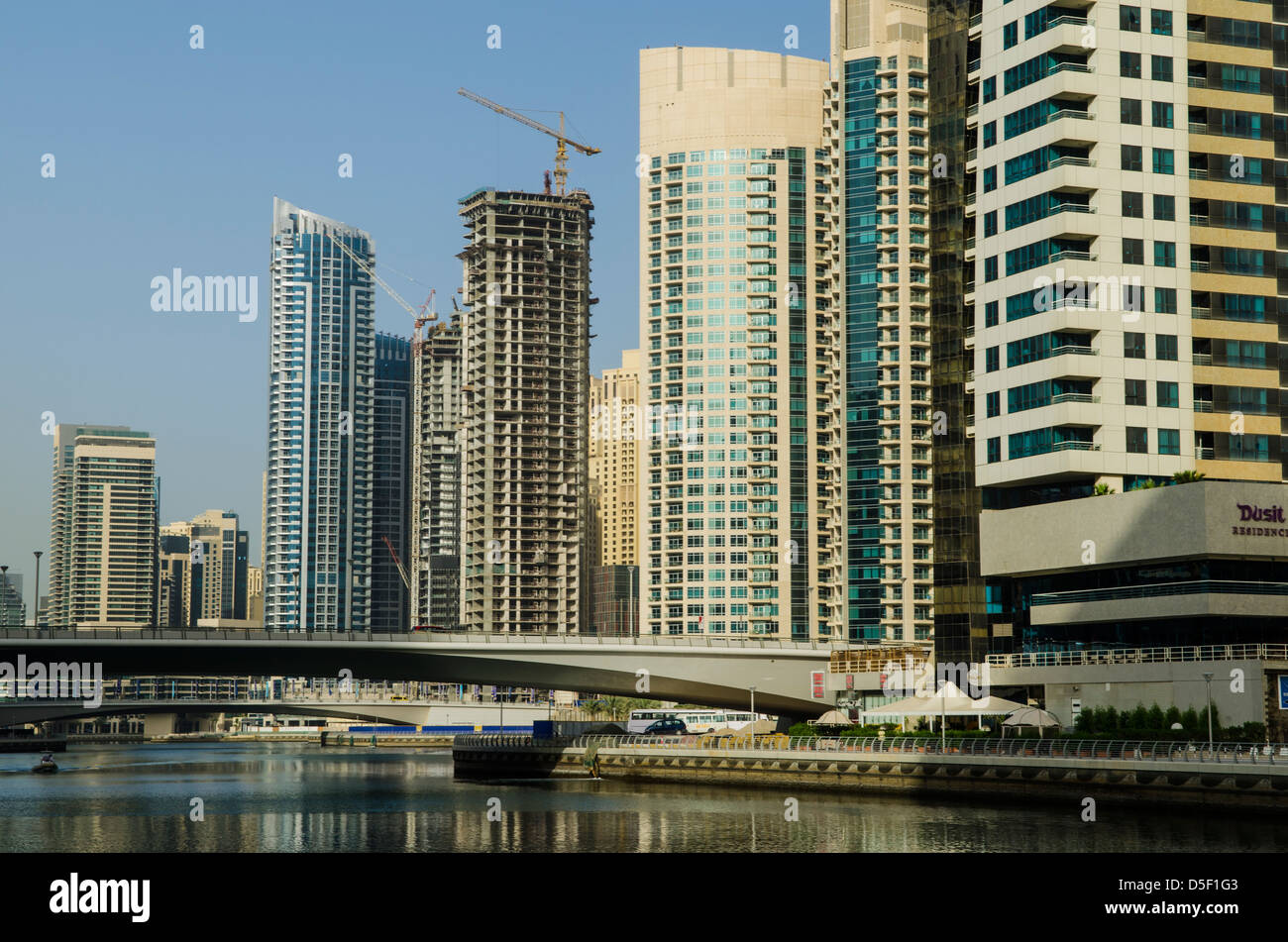 Dubai Marina Gebäude Stockfoto