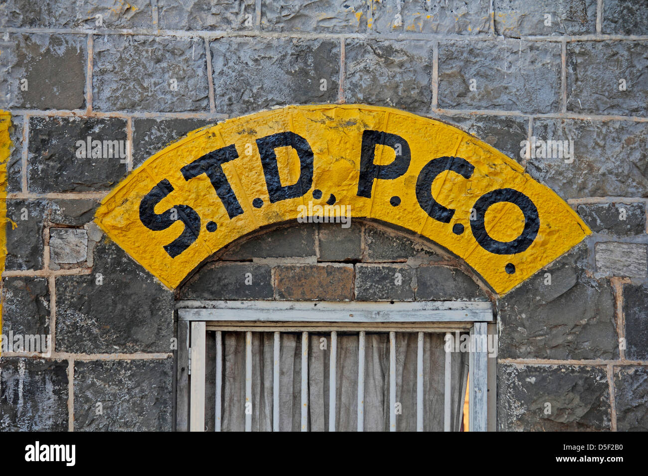 Ein schwarzes Brett, STD PCO angibt Stockfoto