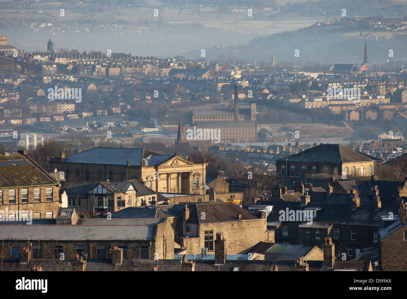Bradford Dachlandschaft, Blick über die Stadt Stockfoto